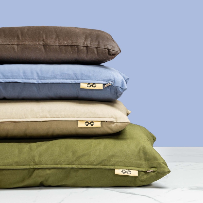 Sesame 100% Organic Cotton Dog & Cat Pet Bed (4" High)