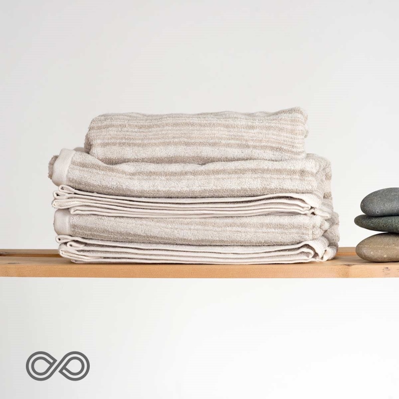 Organic Linen Terry Waterfall Towels