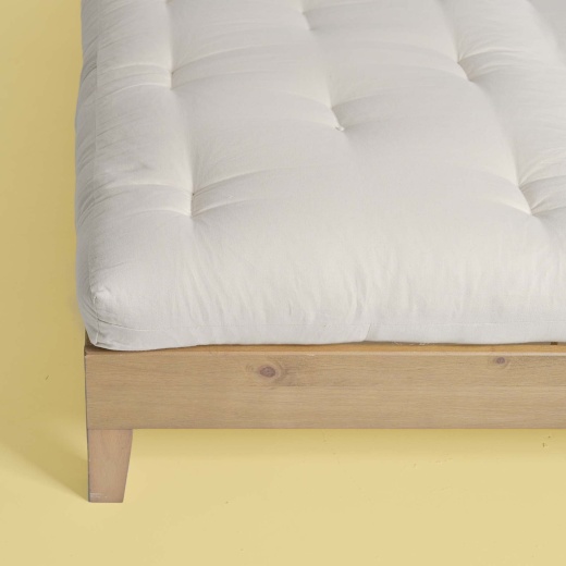 Farmstead Medium-Firm Organic Cotton Futon (With Wool) (No Fire Retardant Chemicals) (Grown And Handmade In USA)