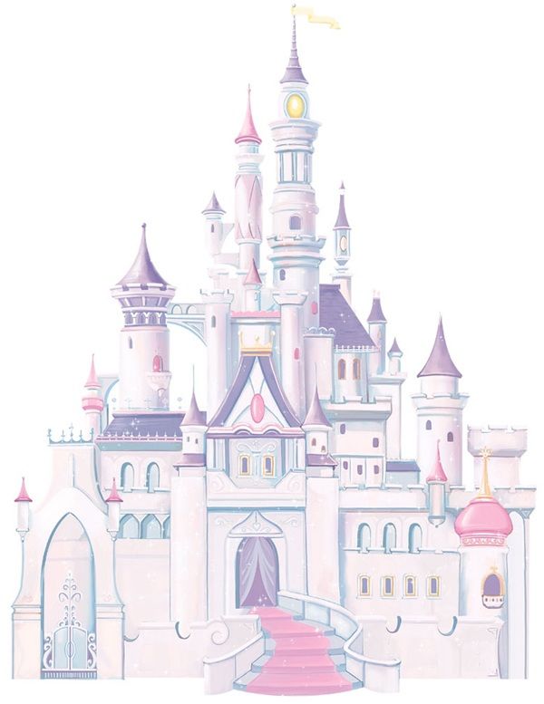 Disney Princess Castle Giant Wall Decal With Glitter