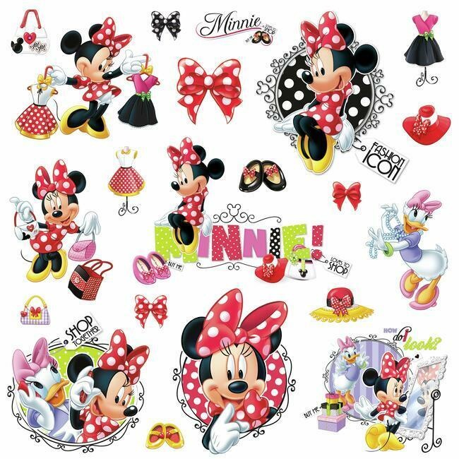 Minnie Loves To Shop Wall Decals