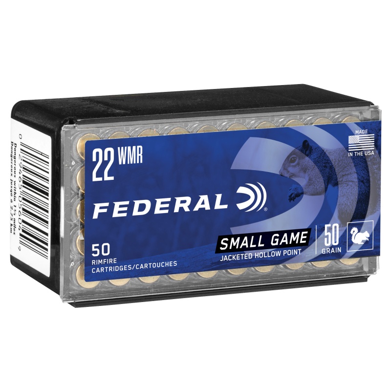 Federal, Game-Shok, 22Wmr, 50 Grain, Jacketed Hollow Point, 50 Round Box