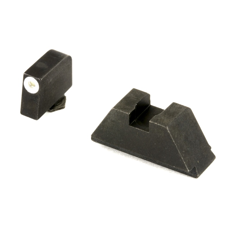 Ameriglo, Optic Compatible Sight Sett, Fits All Glock Models, Green Tritium White Outline Front Black Rear, Xl Height
