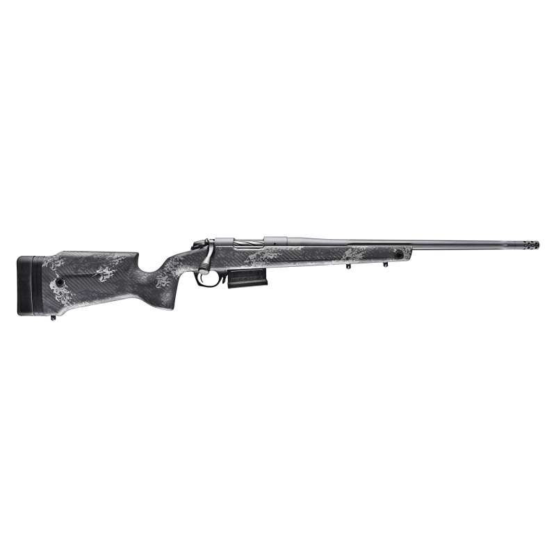Bergara, Premier Series, Crest, Bolt Action Rifle, 308 Winchester, 20" Fluted Barrel, Threaded 5/8X24, Omni Muzzle Brake, Cerakote Finish, Sniper Gray, Monte Carlo Carbon Fiber Stock, 5 Rounds, 1 Aics Style Magazine