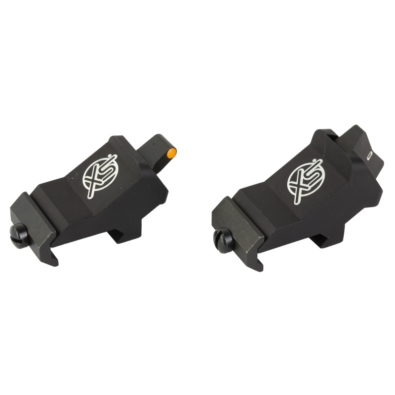 Xs Sights, Xti2 Dxs Rifle Sights, Ember Standard Dot Orange, 45 Degree Offset For Ar Rifles, Steel/Blued