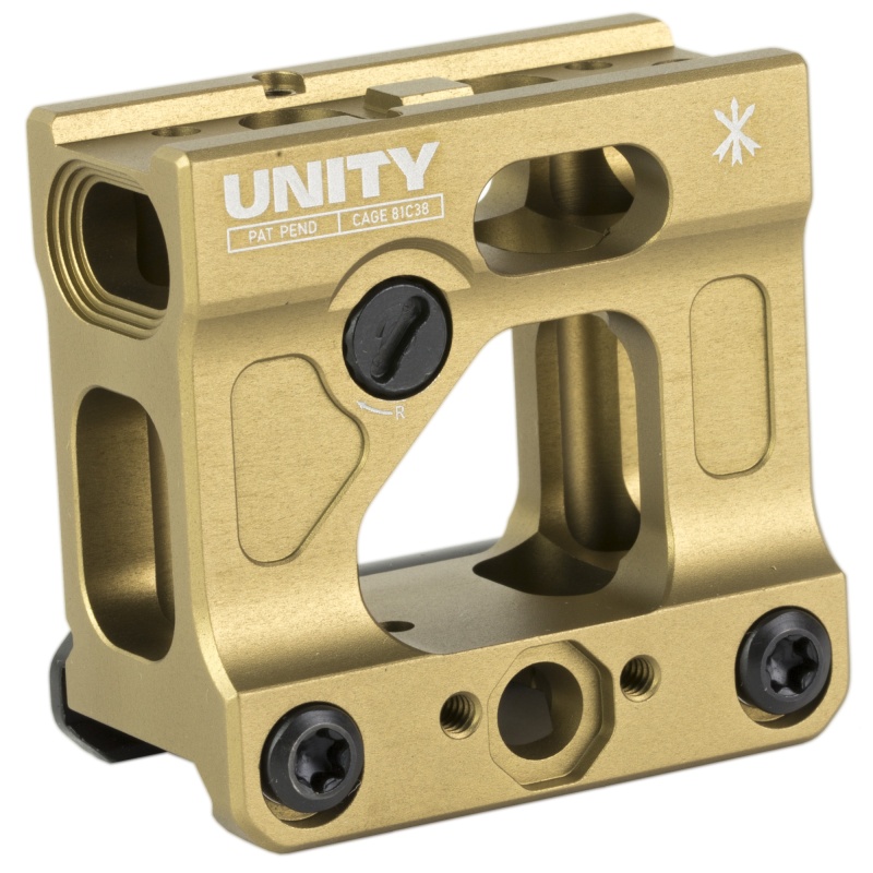 Unity Tactical, Fast Micro, Red Dot Mount, 2.26" Optical Height, Compatible With T1/T2 Footprints, Anodized Finish, Flat Dark Earth