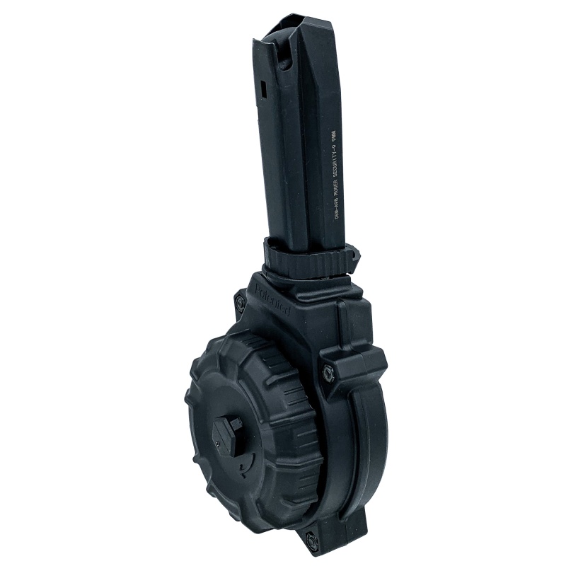 Promag Industries, Magazine, Drum, 9Mm, 50 Rounds, Fits Ruger Security-9, Polymer Construction, Black