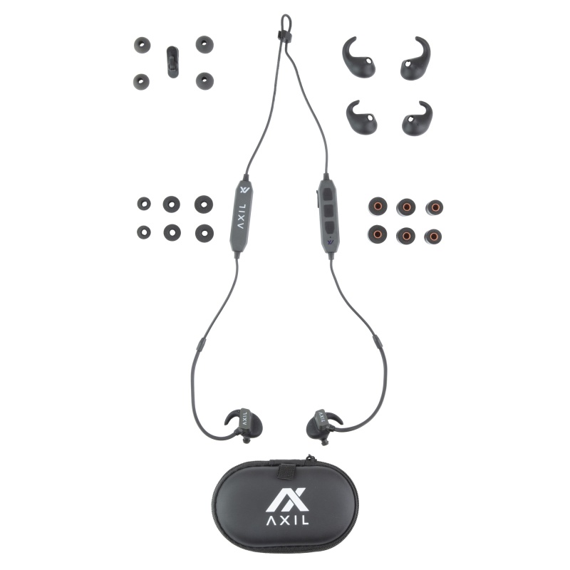 Axil, Gsx 3.0, Bluetooth Earbuds, Ip65 Water And Sweat Resistant, Black, Includes Usb-C Charging Cable