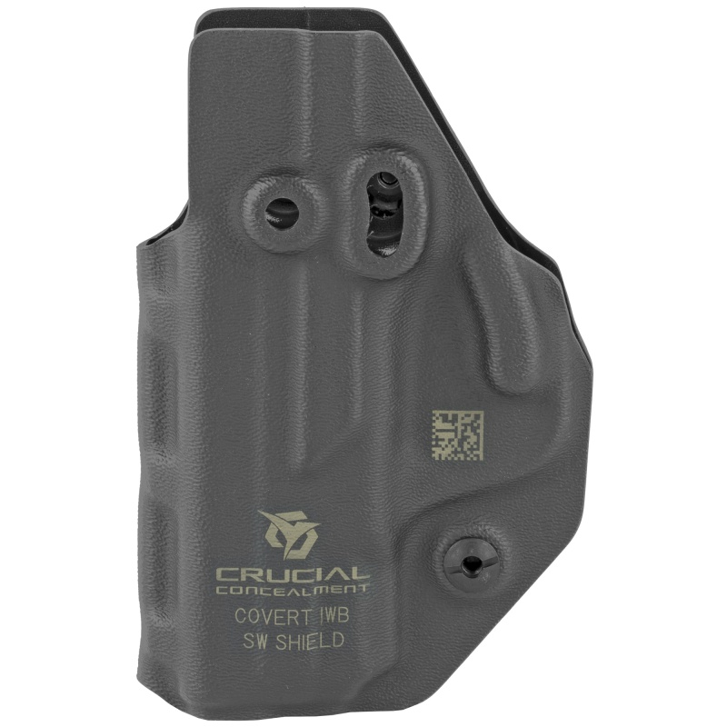 Crucial Concealment, Covert Iwb, Inside Waistband Holster, Ambidextrous, Kydex, Black, Fits S&W Shield 9/40