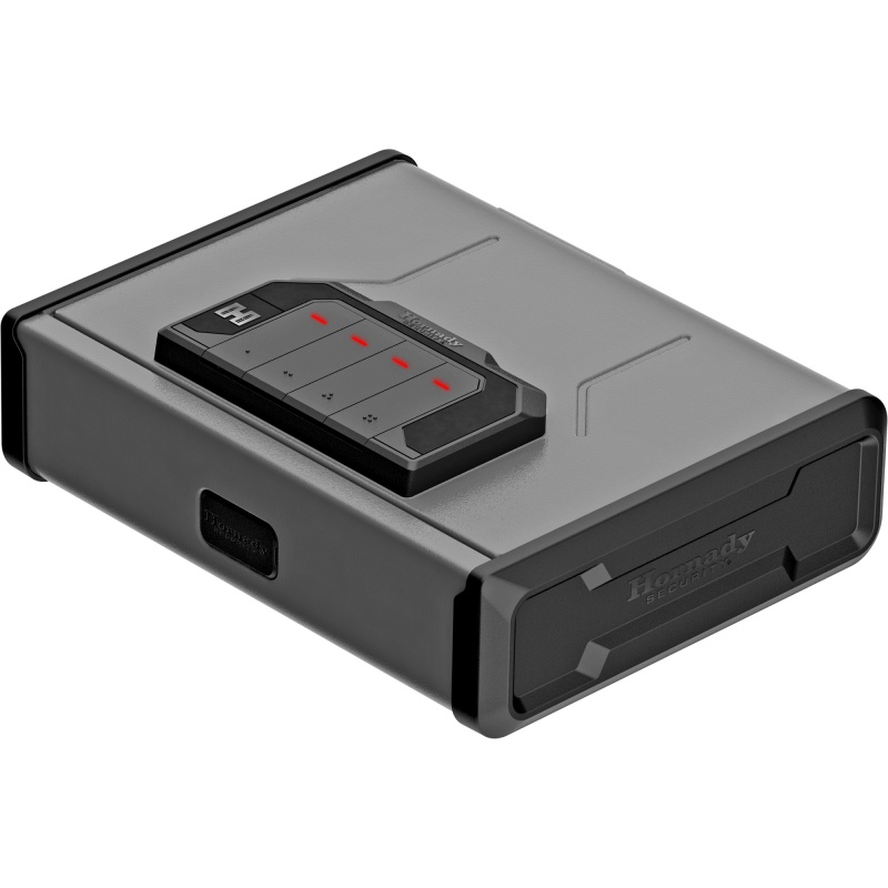 Hornady, Digi-Vault, Heavy-Duty Steel Construction, Programmable 4-6 Digit Keypad, Backup Key, Black And Gray