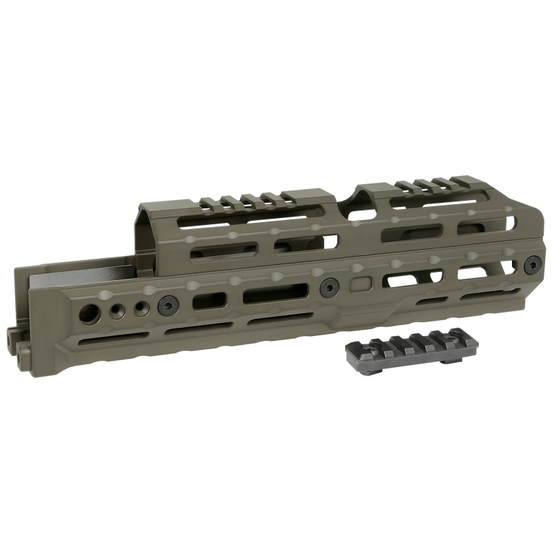Midwest Industries, Alpha Series, 10" M-Lok Handguard, Fits Ak-47 & Ak-74 Stamped Receiver Variants, Anodized Finish, Olive Drab Green