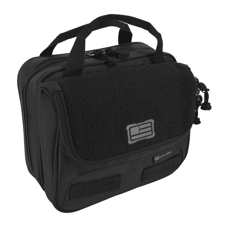 Evolution Outdoor, Tactical 1680 Series, Tactical Double Pistol Case, Fits 2 Full Size Pistols, Polyester, Black