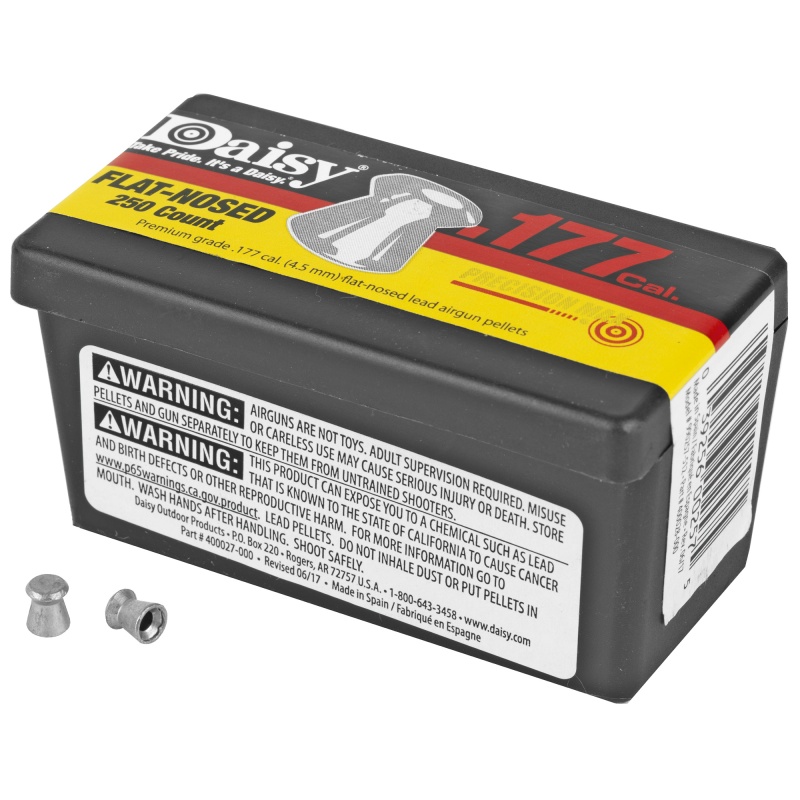 Daisy, Precisionmax, Flat-Nosed Pellets, .177 Cal, 250 Per Box