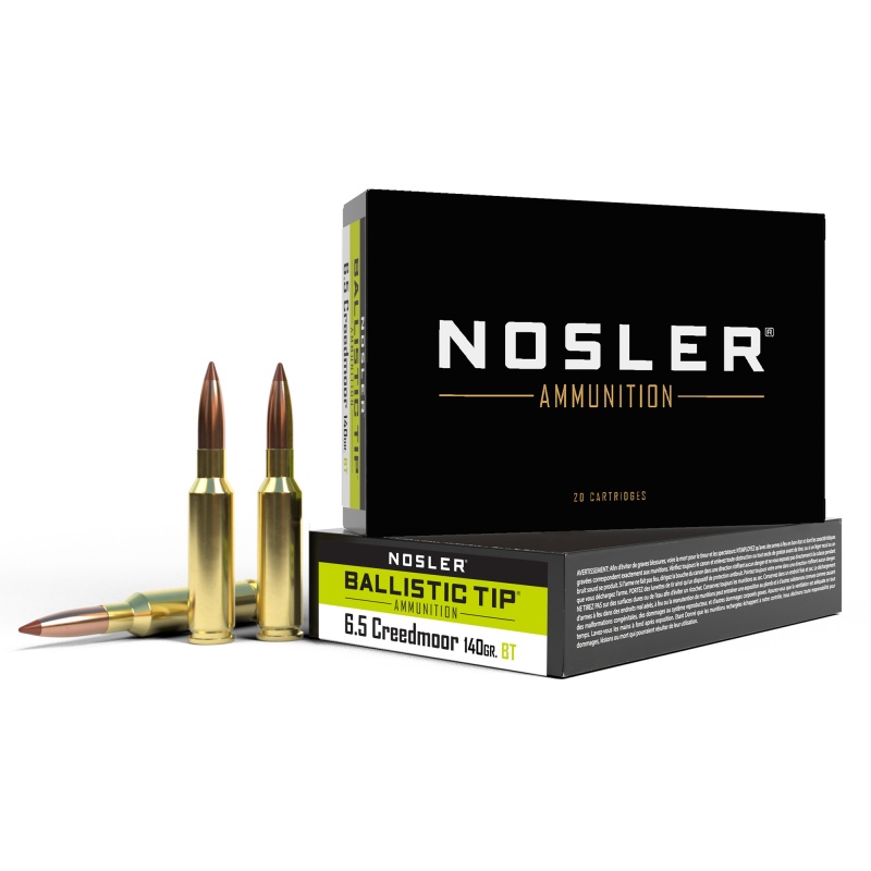 Nosler, 6.5 Creedmoor, 140 Grain, Ballistic Tip, 20 Round Box