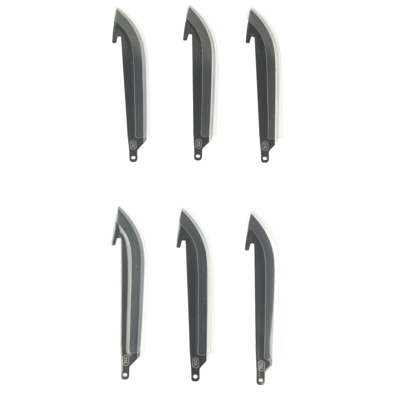 Outdoor Edge, Edge Drop-Point Blades, Plain Edge, 3.5" Blades, 420J2 Steel, Black Oxide Finish, Black, 6 Pack