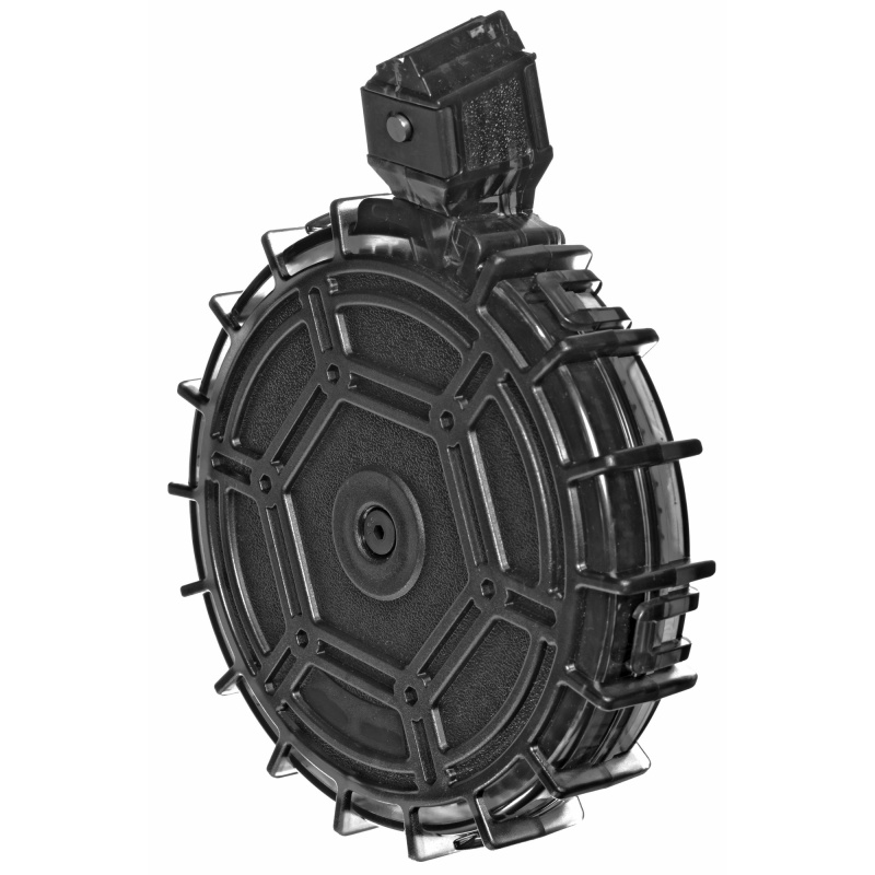 Promag Industries, Drum Magazine, 22Lr, 70 Rounds, Fits Ruger 10/22, Polymer, Translucent Smoke