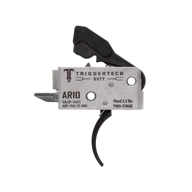 Triggertech, Duty, Curved Trigger, Two Stage, 3.5Lb Pull, Fits Ar-10, Anodized Finish, Black