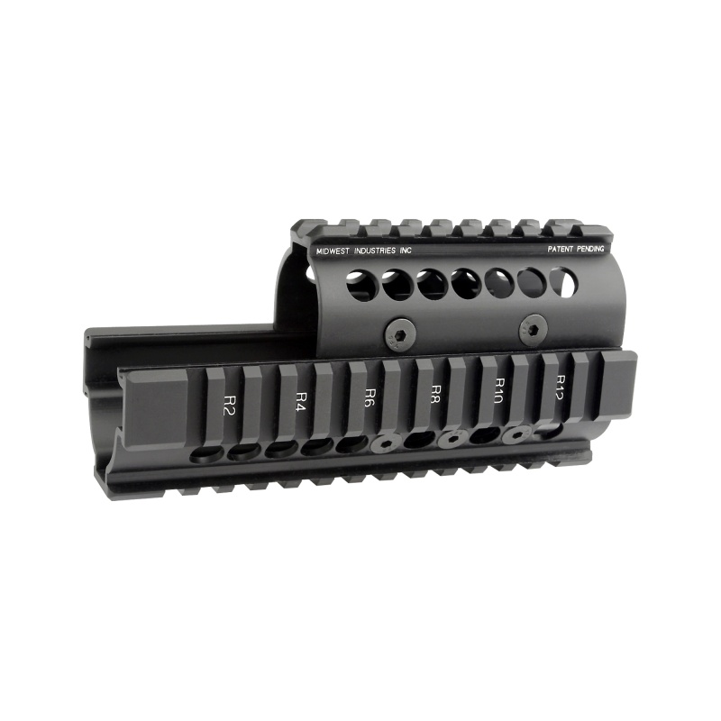 Midwest Industries, Universal Ak47/74 Handguard With Standard Topcover, Black