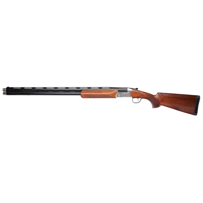 Stevens, 555 Sport, Over/Under Shotgun, 20 Gauge, 3" Chamber, 26" Ported Barrel, Matte Finish, Black, Turkish Walnut Stock And Forend, Fiber Optic Front Sight, Aluminum Alloy Silver Receiver, 2 Rounds, Includes 5 Extended Choke Tubes - F,Im,M,Ic,c