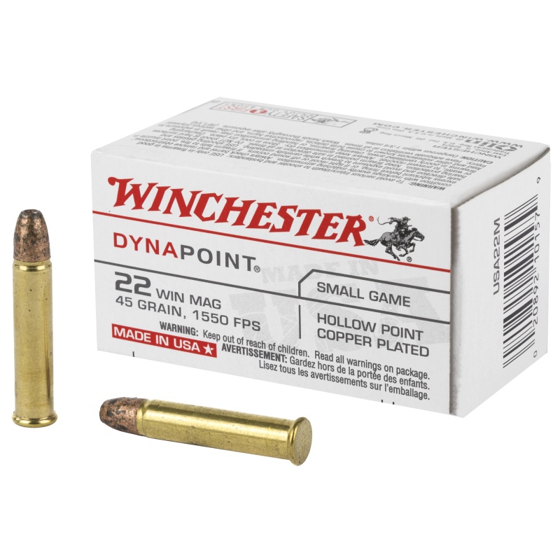 Winchester Ammunition .22 WMR 45 Grain Dynapoint 50 Round Box