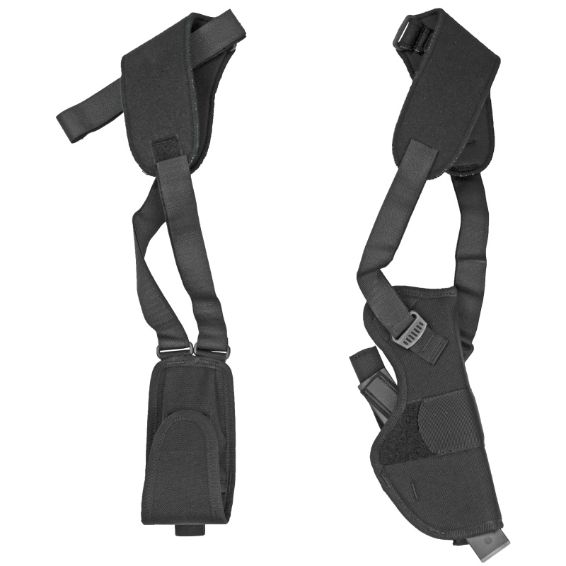 Uncle Mike's, Pro Pak Vertical Shoulder Holster, Size 1, Fits Large Auto With 4" Barrel, Right Hand, Black