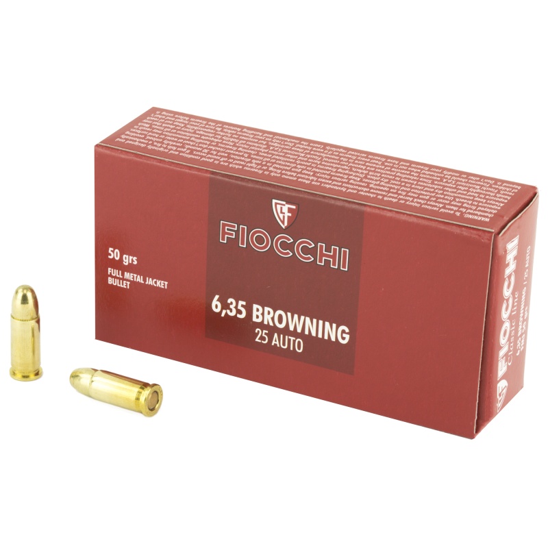 Fiocchi Ammunition 25 ACP 50 Grain FMJ