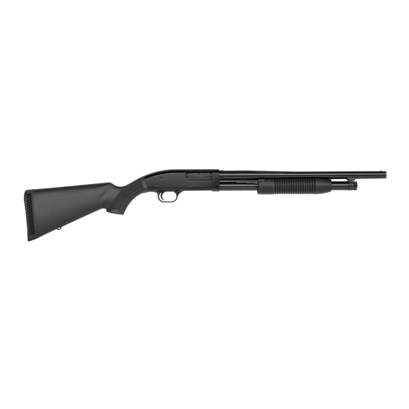 Mossberg, 88 Maverick, Pump Action Shotgun, 12 Gauge, 18.5" Barrel, 3" Chamber, Cylinder Bore, Blued Finish, Black Synthetic Stock, Bead Sight, 5 Rounds, Right Hand