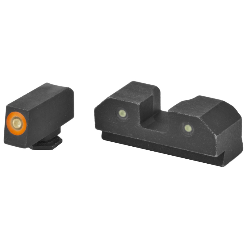 Xs Sights, R3d Night Sights, Orange Front Dot, Fits Glock 17/19/22/23/24/26/27/31/32/33/34/35/36/38, Taurus G3c/Gx4/New Production G3, Walther Pdp, Steel/Blued