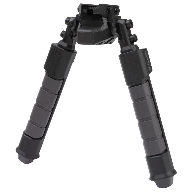 Allen Company, Helix Rifle Bipod, Bipod, Fits Picatinny Rail, Matte Finish, Black And Gray, Silicone Hand Placement Area
