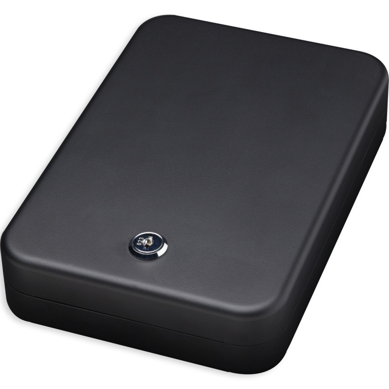 Bulldog Cases, Personal Safe, 9.5" X 6.5" X 2", Black Finish, W/Key Lock And Security Cable