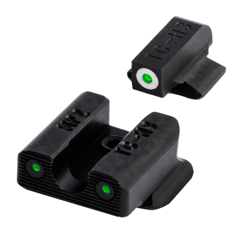 Truglo, Tritium Pro, Sight Set, For S&W Bodyguard, Green Tritium, White Ring On Front Sight