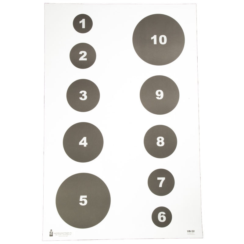 Action Target, Military Varied Circle Command, White And Black, 23"X35", 100 Per Box