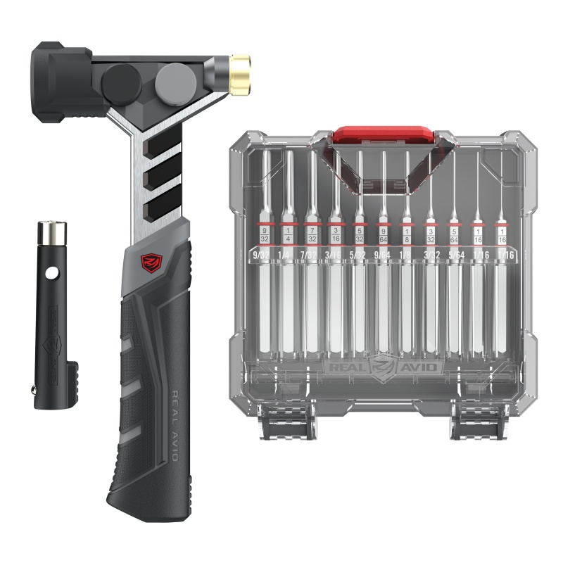 Real Avid, Armorers Master Hammer And Accu-Punch Standard Pin Punch Set, Includes Case