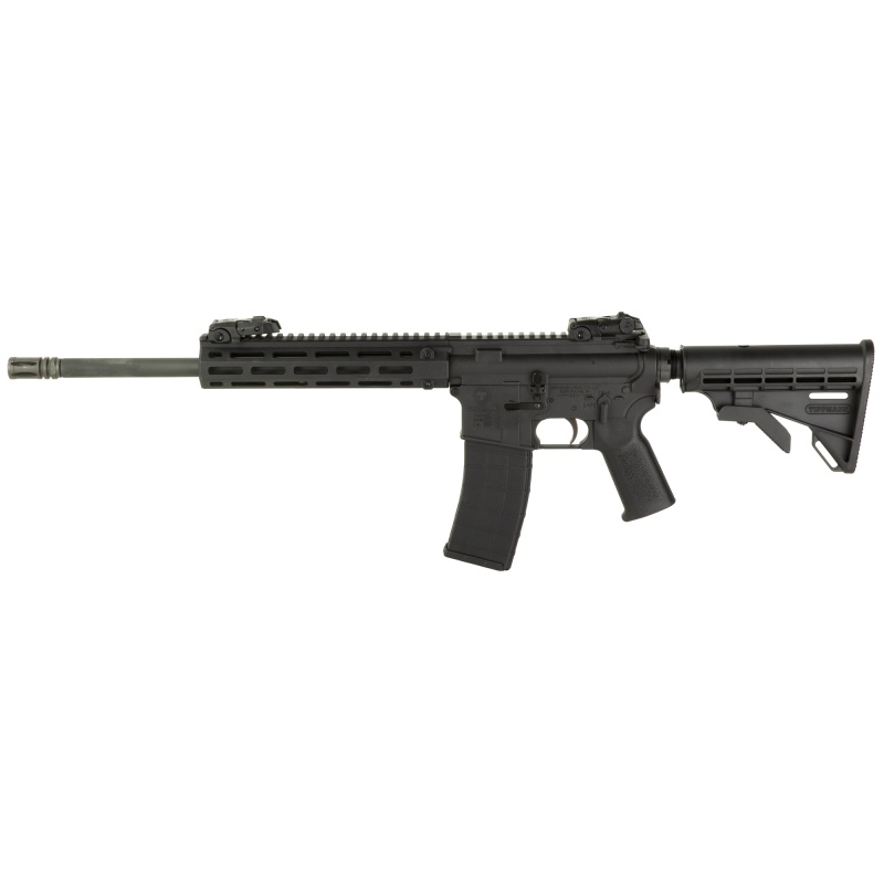 Tippmann Arms Company, M4-22 Pro, Semi-Automatic Rifle, Ar, 22 Lr, 16" Barrel, Composite Mlok Handguard, Matte Finish, Black, M4 Collapsible Stock, Front/Rear Flip Sights, 1 Magazine, 25 Rounds