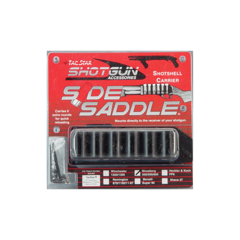 Tacstar, Side Saddle, Fits 12 Gauge 6 Rounds Mossberg 500/590, Black