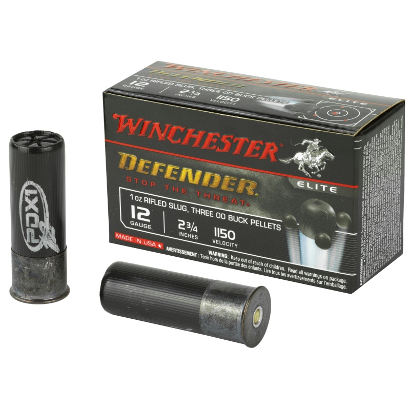 Winchester Ammunition, Defender, Supreme Elite, 12 Gauge, 2.75", Buckshot, 10 Round Box