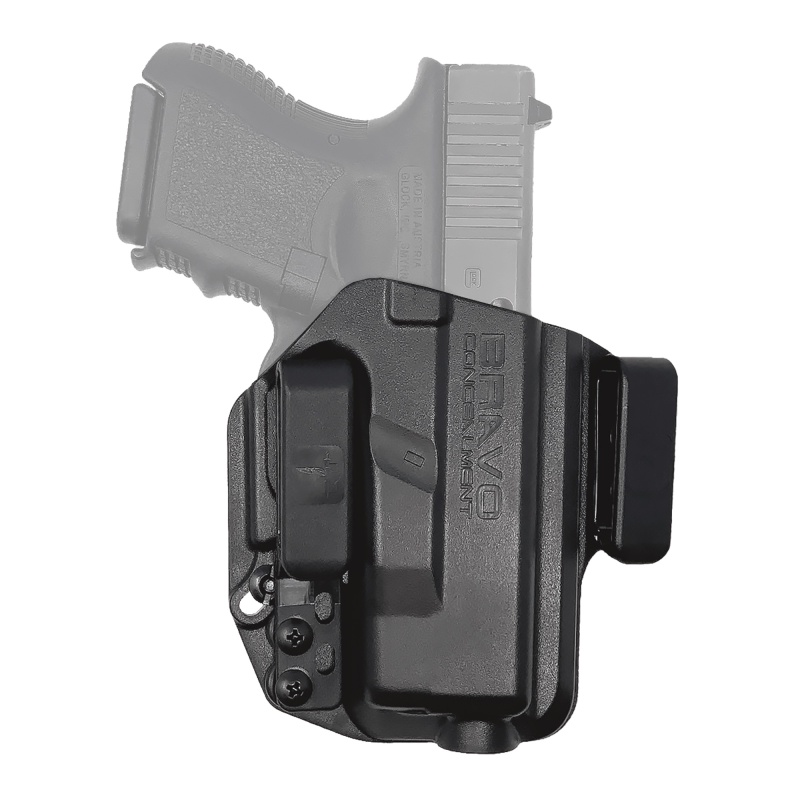 Bravo Concealment, Torsion, Iwb Concealment Holster, Waistband Clips, Fits Glock 26/27/33, Right Hand, Black, Polymer, Does Not Fit Glock Gen 5 40Sw
