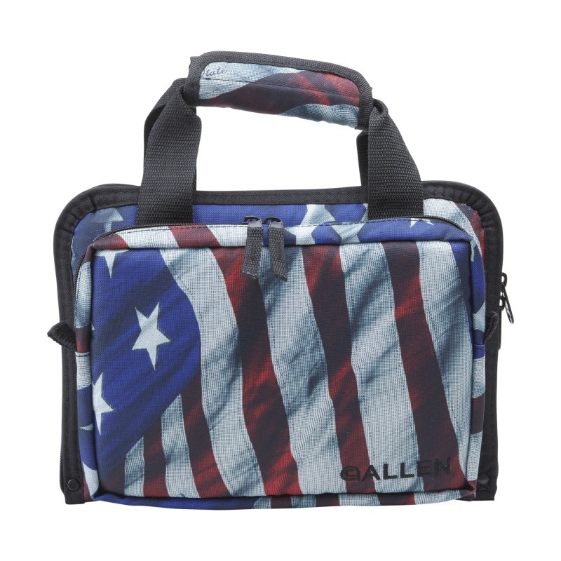 Allen Company, Victory Duplex Double Handgun Case, American Flag Finish, Endura Fabric