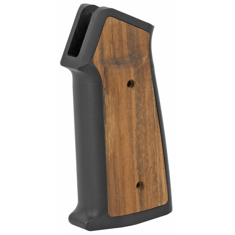 Sharps Bros., Aluminum/Wood Ar Grip, Two M-Lok Hand Guard Panels, Cnc Machined Billet 6061-T6 Aluminum Grip Frame, Anodized Black, Brazilian Cherry Wood Coated With Tung Oil, Grip Panel Hardware, M-Lok Hardware, Grip Screw And Grip Screw Wrench Included, Fits Ar-15, Black