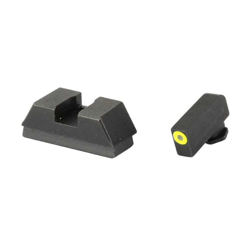 Ameriglo, Optic Compatible Sets For Glock, For Glock 43X/48 Mos, Green Tritium With Lumigreen Outline, Black Rear, .220" Front And .295" Rear
