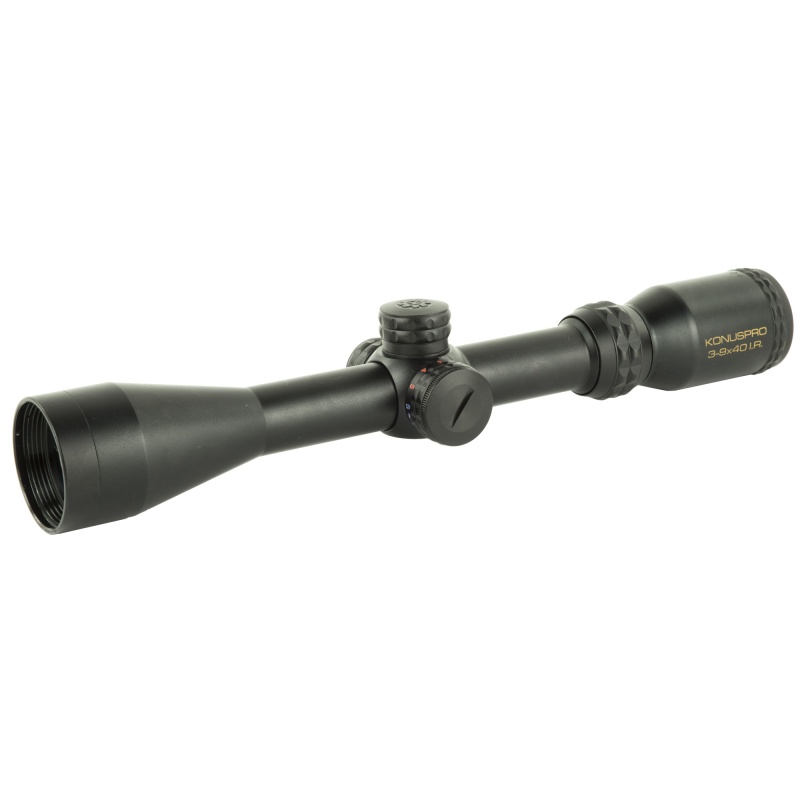 Konus, Konuspro Rifle Scope, 3-9X 40, 1", Etched 550 Yard Ballistic Illuminated Center Dot, Matte Finish