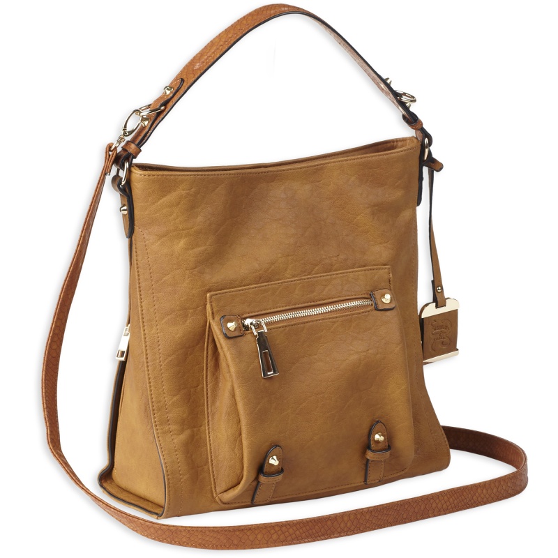 Bulldog Cases, Hobo Anna Purse Holster, Fits Most Small Autos, Cognac Brown Color, Leather