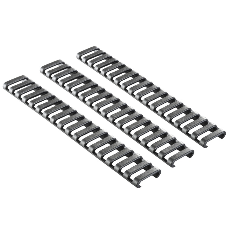 Ergo Grip, Rail Protector, Rail Covers, Fits Picatinny Rail, 18 Slot, Matte Finish, Black