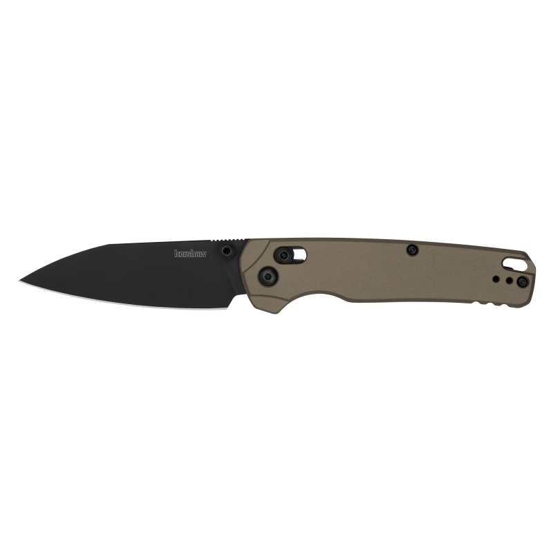 Kershaw, Bel Air Xl, Folding Knife, 3.4" Reverse Tanto Blade, Cpm M4 Blade Steel, 7.82" Overall Length, Pvd Finish, Black, Flat Dark Earth Aluminum Handle