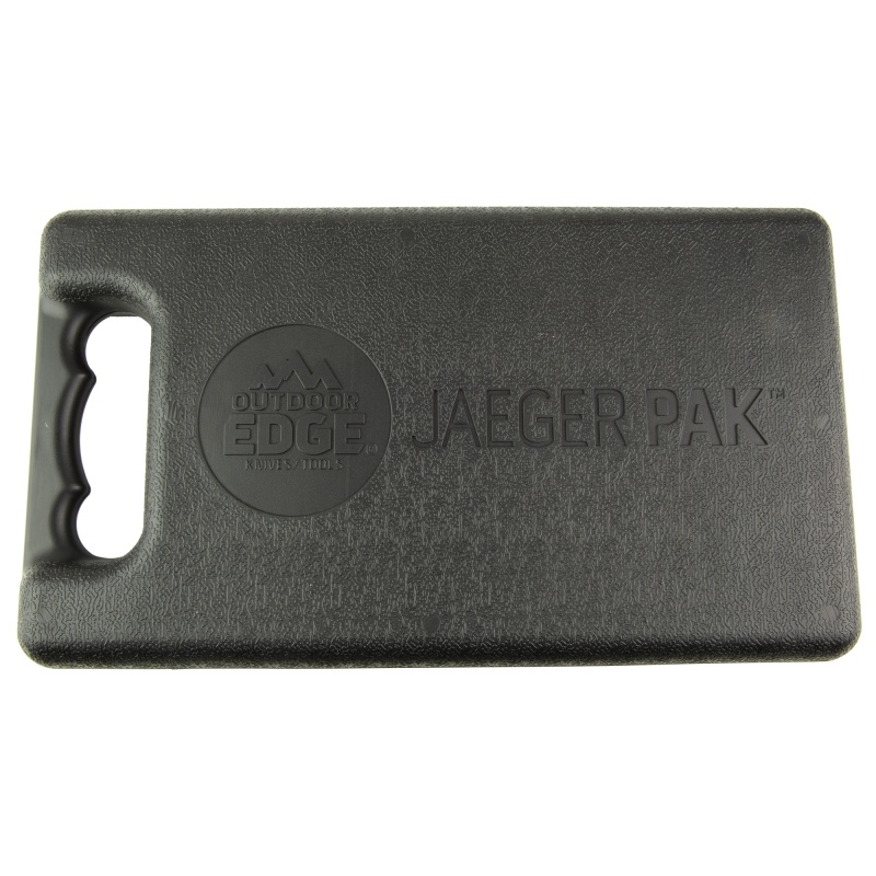 Outdoor Edge, Jager Pak Game Processing Kit, Fixed Blade Knife Set, Plain Edge, 420J2 Stainless Steel, Orange Handle, Includes (1) Gutting Knife, (1) Skinner Knife, (1) Boning Knife, (1) T-Handle Saw, (1) Sharpener, (1) Rib Spreader, Game Cleaning Gloves, Hard Case