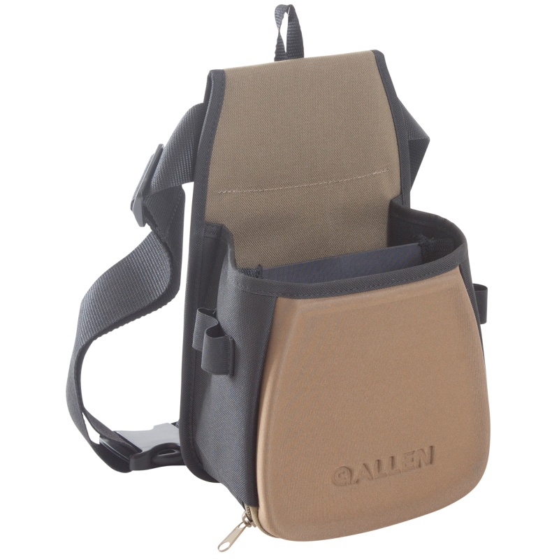 Allen Company, Eliminator Basic Double Compartment Shooting Bag, Black/Coffee/Copper, Belt Included, Lightweight