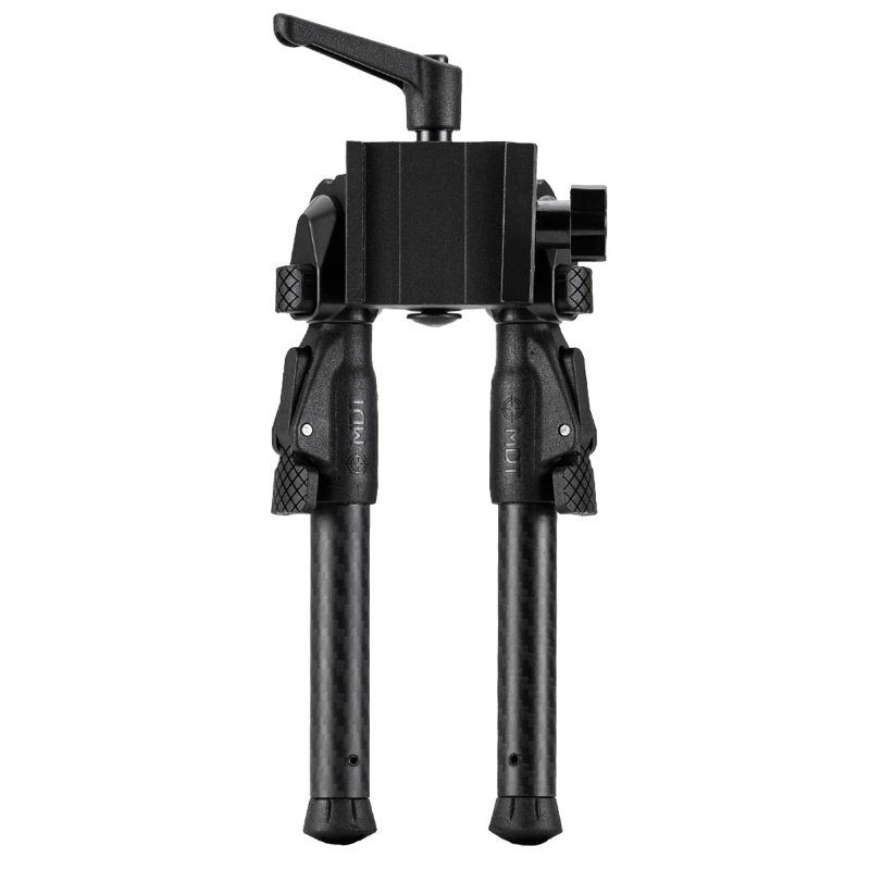 Mdt, Grnd-Pod Bipod, Height Adjustable, Four Locking Positions (0, 50, 80, And 180 Degrees), M-Lok Attachment Interface, Aluminum Core, Carbon Fiber Legs, Matte Finish, Black