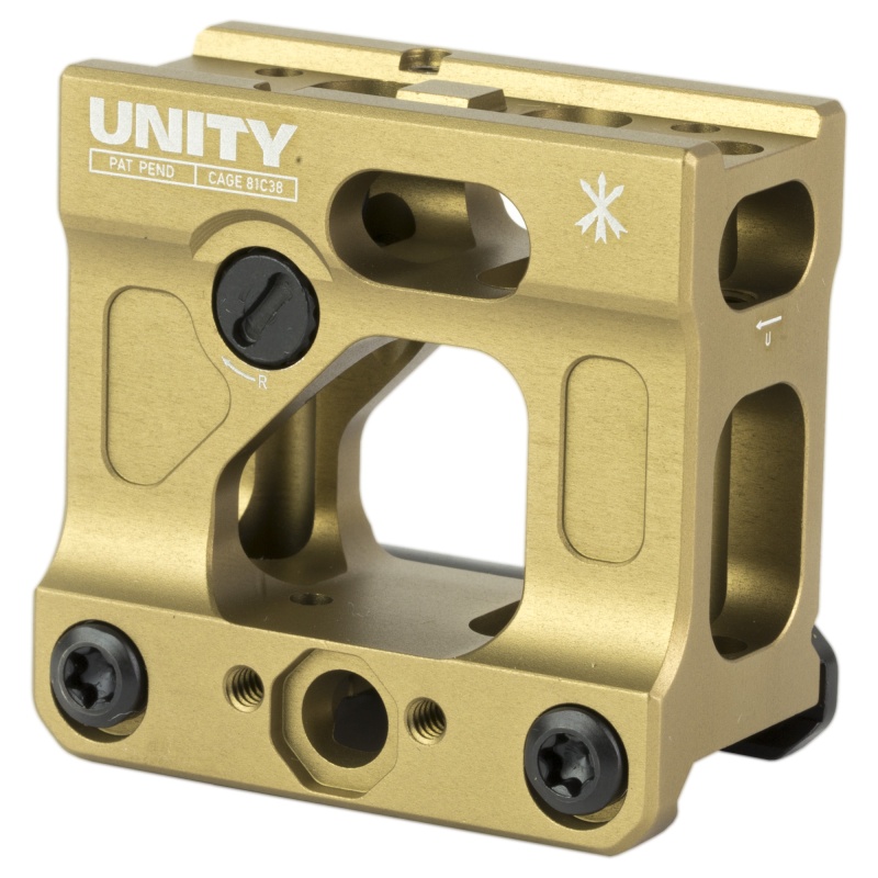 Unity Tactical, Fast Micro, Red Dot Mount, 2.26" Optical Height, Compatible With T1/T2 Footprints, Anodized Finish, Flat Dark Earth