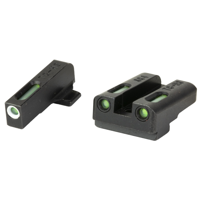 Truglo, Tfx Brite Site, Day/Night Sight Set For Sig P365, Front Sight Color Green W/ White Focus Lock Ring, Rear Sight Color Green, Glows In The Dark No Batteries Or Light Exposure Required