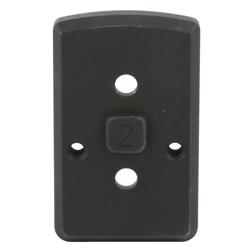 Arisaka Defense, Optic Plate, Anodized Finish, Black, Fits Arisaka Offset Optic Mount, For Trijicon Rmr, Sro, Holosun 407C, 507C, 508T, Swampfox Kingslayer, Liberty, Justice